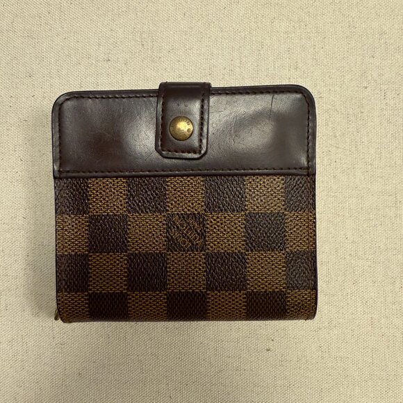 Louis Vuitton Damier Ebene Canvas Compact Zip Wallet - Picture 2 of 7